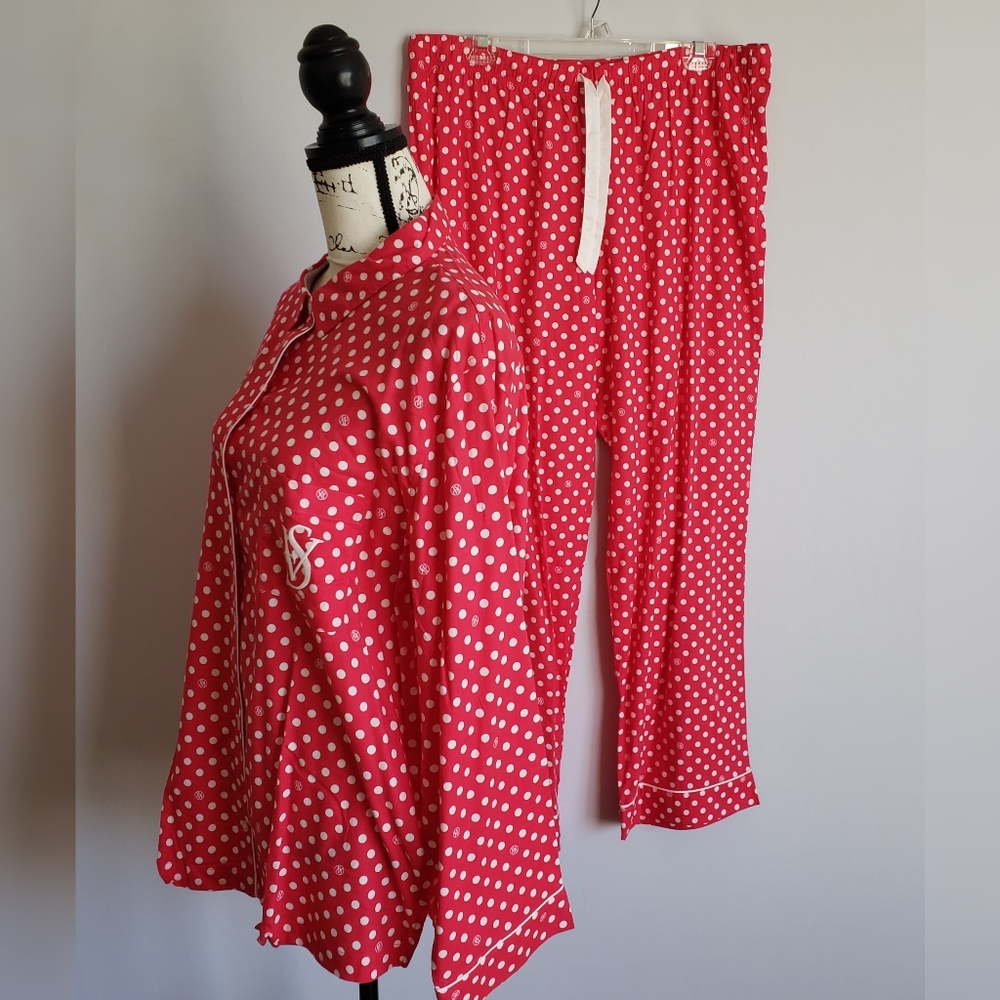Victoria's Secret 2-piece Polka-dot Pajamas